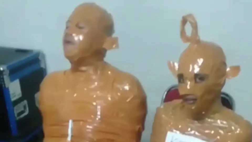 Bukan Maling! Video 2 Pria Dilakban Jadi Teletubbies Adalah Live Challenge TikTok