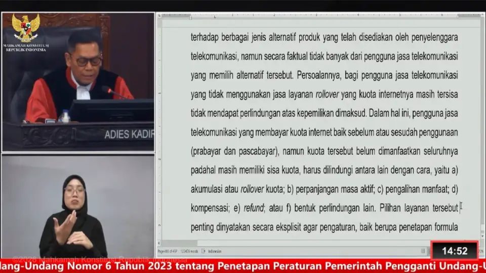 MK Putuskan Sisa Kuota Internet Tidak Boleh Hangus Begitu Saja