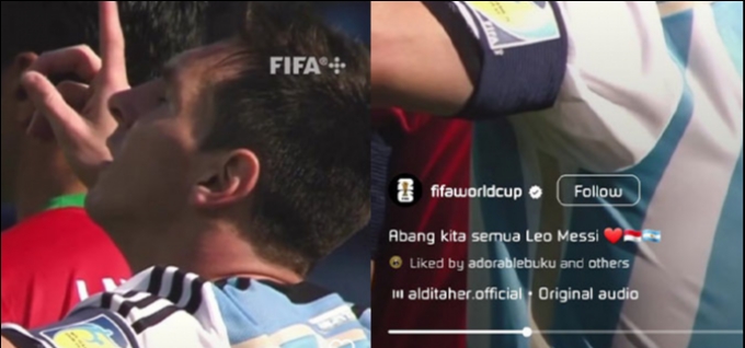Lagu Aldi Taher Untuk Messi Dijadikan Unggahan Akun Resmi FIFA World Cup