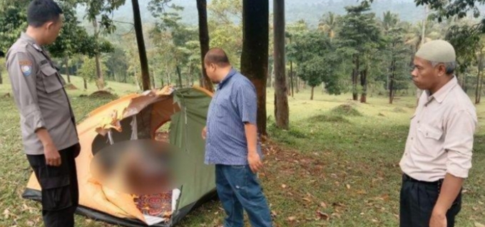 Sejoli dalam Tenda Tersambar Petir di Bukit Waruwangi, Serang. Korban Pria Tewas, Korban Perempuan Pingsan