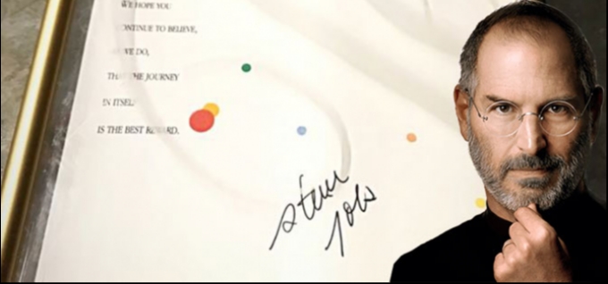 Tanda Tangan Langka Steve Jobs di Plakat Penghargaan Dijual Rp 1,4 Miliar