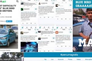 Tagar Percumagratis Ramai, Penumpang Malas Naik Blue Bird!