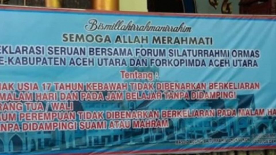 Wanita dan Anak di Bawah 17 Tahun Dilarang Berkeliaran di Malam Hari di Aceh Utara