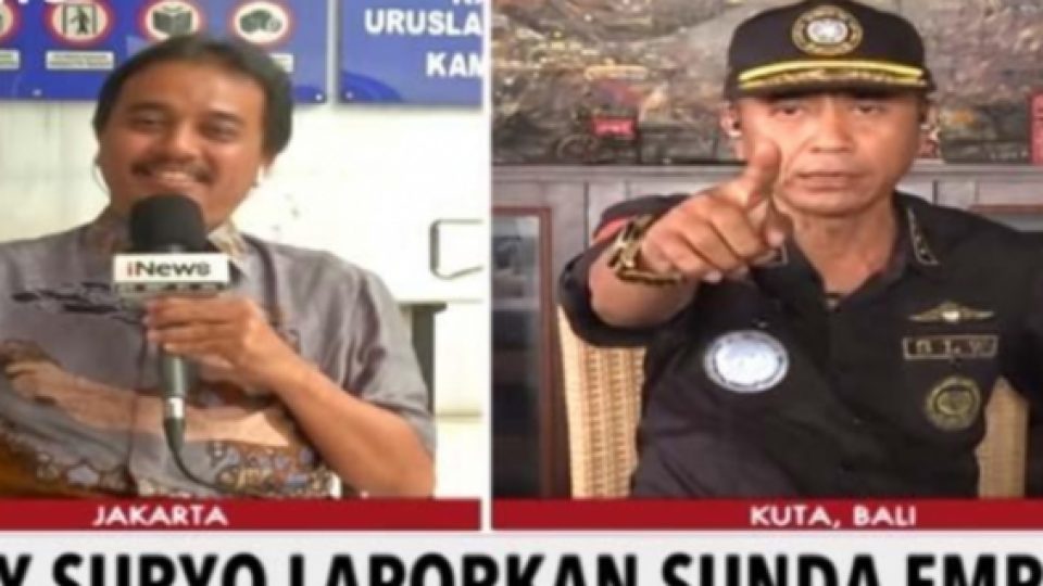 Roy Surya Laporkan Sunda Empire dan Ungkap Identitas Petingginya