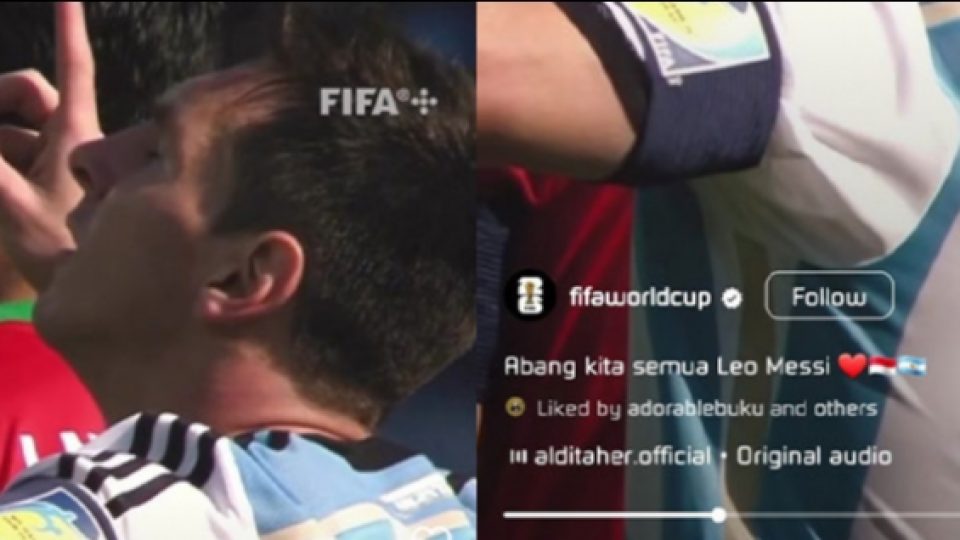 Lagu Aldi Taher Untuk Messi Dijadikan Unggahan Akun Resmi FIFA World Cup