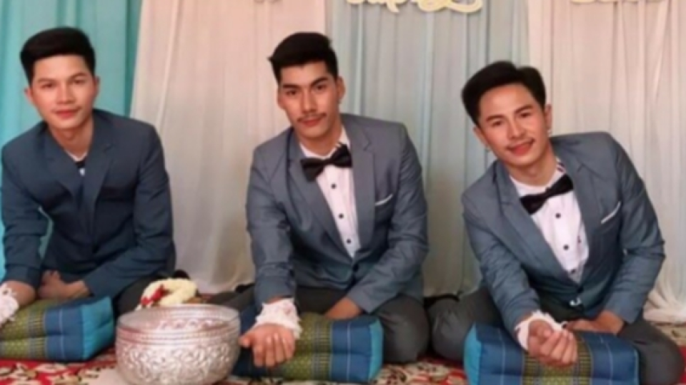 Tiga Pria Menikah Satu Sama Lain di Thailand dan Jadi Viral