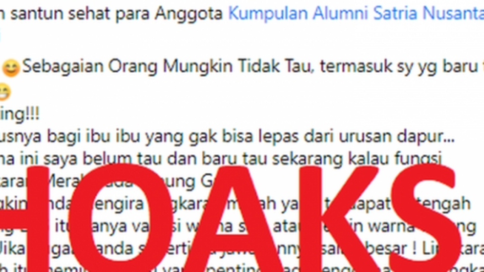 Berita Lingkaran Merah Pada Tabung Gas 3 Kg Tanda Kebocoran Gas Adalah Hoaks