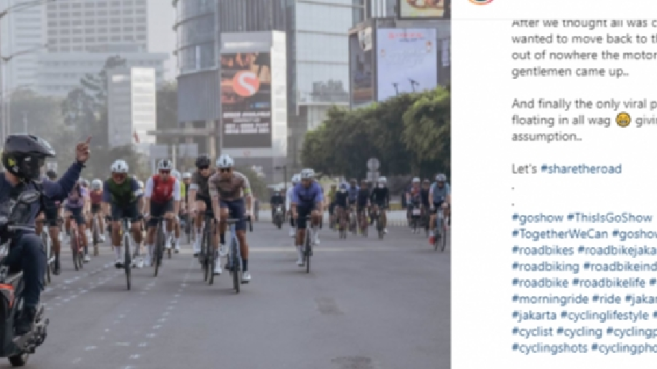 Foto Viral Pemotor Acungkan Jari Tengah ke Arah Goweser dan Tanggapan Dishub DKI Jakarta