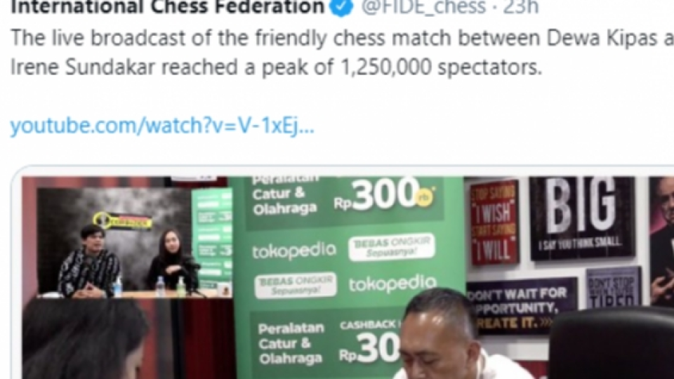 Salah Tulis Nama Irene Sukandar, FIDE Minta Maaf Sebelum Diserbu Netizen Indonesia