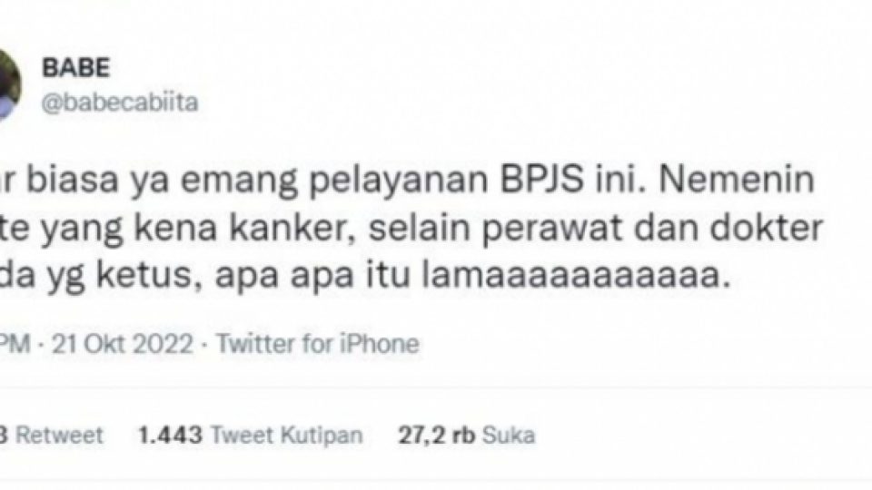 Bikin BPJS Trending di Twitter Karena Cuitannya, Komedian Babe Cita Minta Maaf