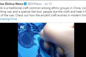 Kantor Berita China Klaim Batik Sebagai Kerajinan Tradisional yang 'Umum' China
