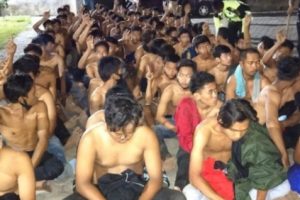115 Anggota Perguruan SIlat di Nganjuk Jawa Timur Diamankan Karena Terlibat Tawuran
