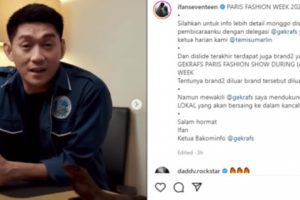 Gekrafs Melalui Ifan Seventeen Angkat Suara Terkait Polemik Paris Fashion Week dan Brand-brand Lokal