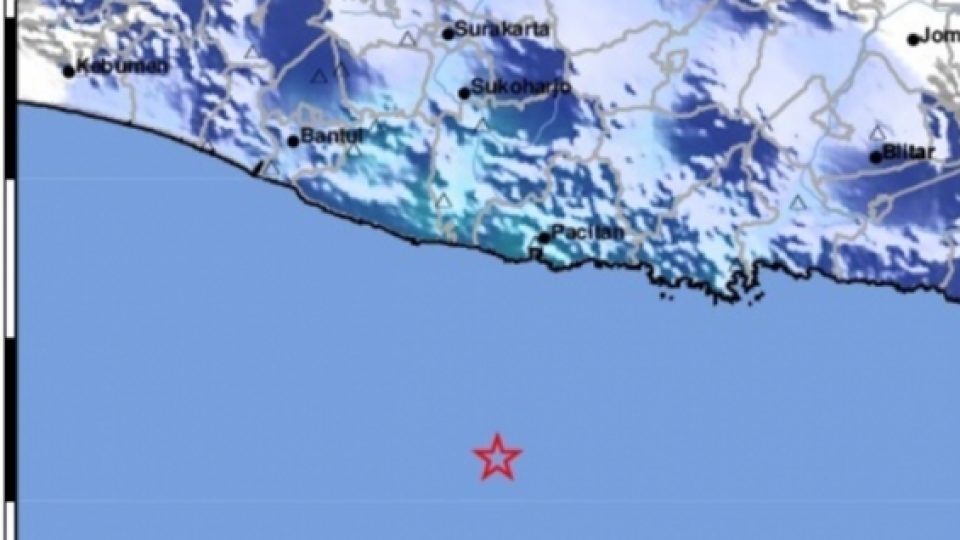 Gempa 4,8 Magnitudo di Lepas Pantai Pacitan, Guncangan Terasa Hingga Yogyakarta