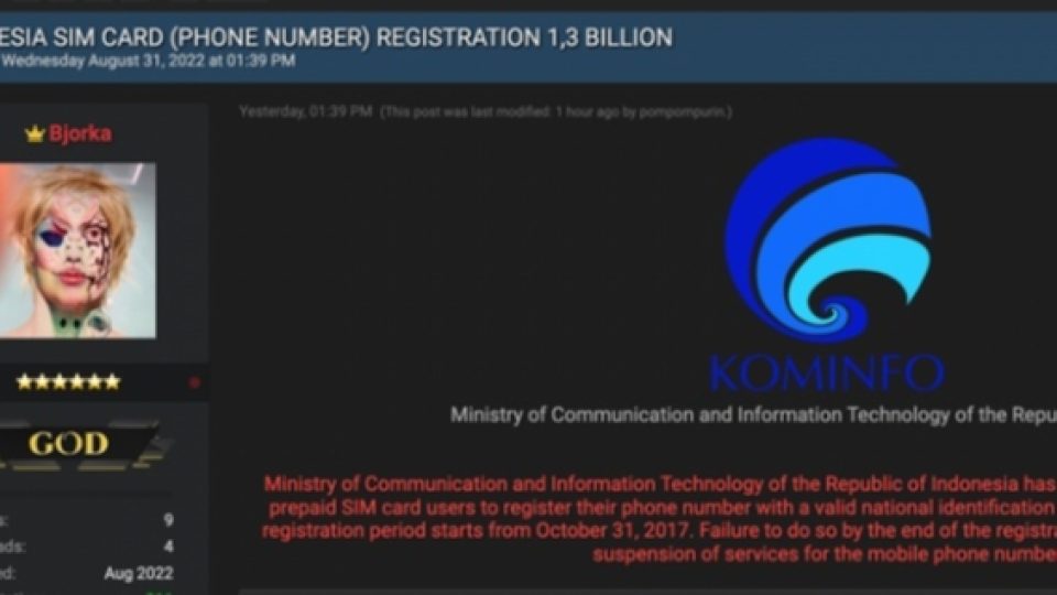 Data Registrasi dari 1,3 Miliar Pengguna Ponsel di Indonesia Diduga Bocor, Ini Reaksi Kominfo