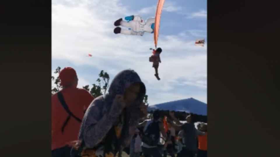 Seorang Gadis Cilik Terseret ke Udara Oleh Layang-layang Hingga Ketinggian 9 Meter di Taiwan