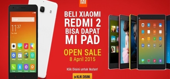 Beli Xiaomi Redmi 2,  Bisa Dapat Mi Pad Gratis!